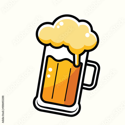 Beer mug clip art isolated