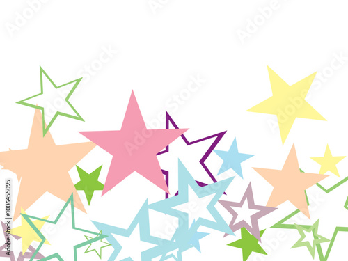 Beautiful silver and gold stars magic vector illustration.  Shimmer texture.