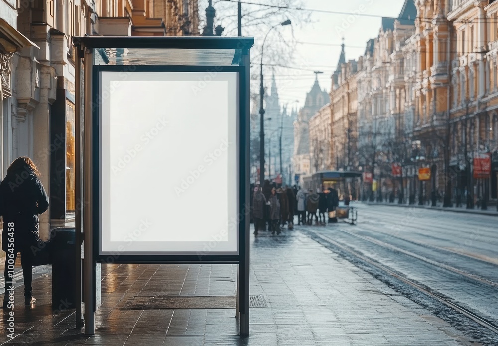 custom made wallpaper toronto digitalBlank Billboard Bus Stop.