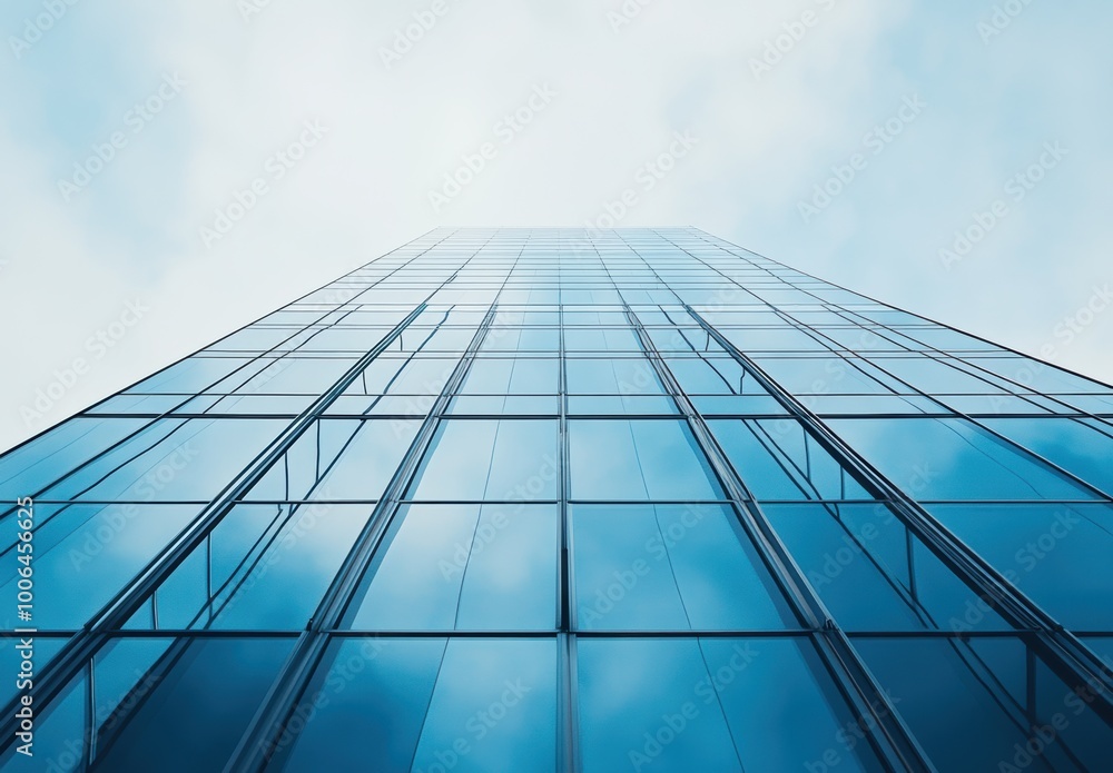 Glass Facade Skyscraper. Glass Facade Skyscraper.