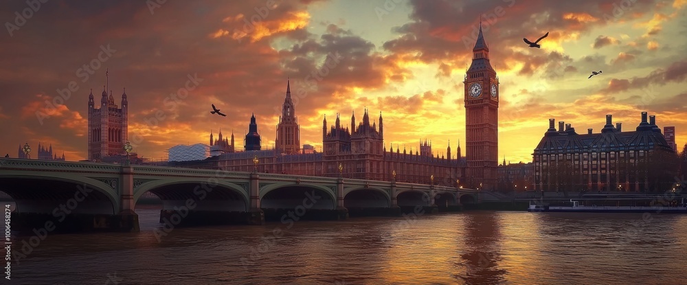 Naklejka premium London Sunset.