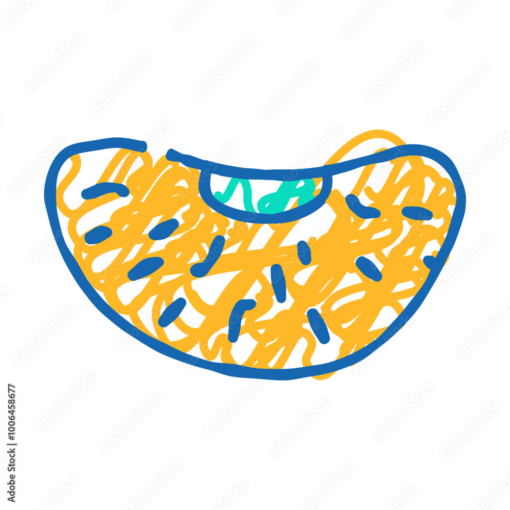 wedge mandarin clementine doodle icon sketch vector. wedge mandarin clementine sign. isolated symbol illustration wedge mandarin clementine doodle icon sketch vector. wedge mandarin clementine sign. isolated symbol illustration