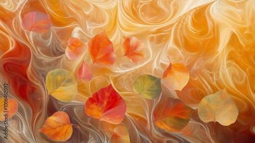 abstract orange background autumn leaves