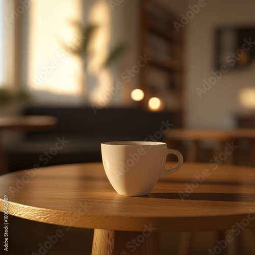 ## Coffee Cup Mockup: Warm Ambiance & High Resolution