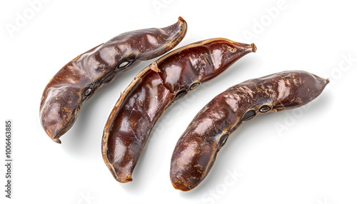 Dry kidney bean isolated on white, top view