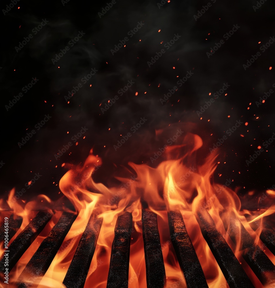 Burning Grill. Burning Grill.