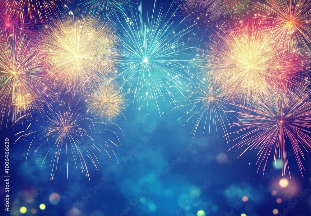Fototapeta premium Fireworks Night Sky.
