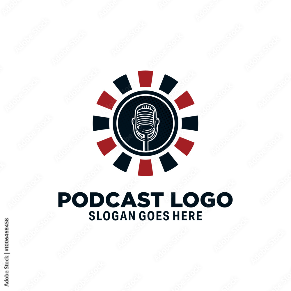 Podcast logo concept vector design Podcast logo concept vector design