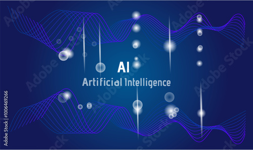 abstract technology background, ai  tech wave data, circuit, hi