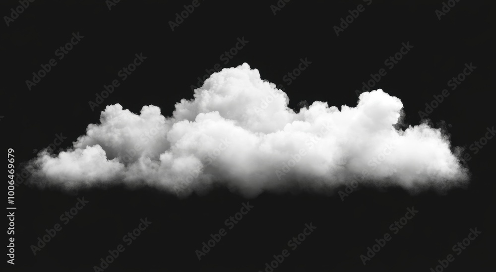 White Cloud on Black. White Cloud on Black.