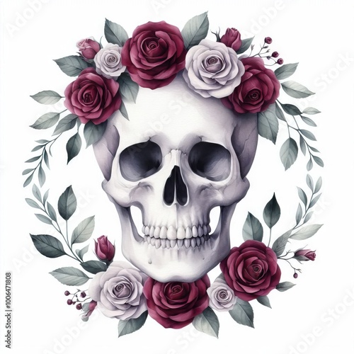 Skeleton hand drawin illustrations horror, bone, skull, illustration, flower, human, death, black, scarey, dark, halloween,drawing, man, background,skull in rose flowers, skull death, skeleton