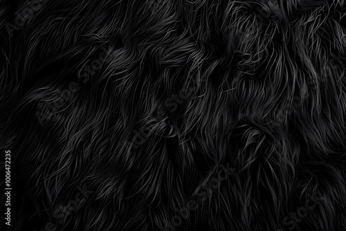 Abstract Black Fur Texture