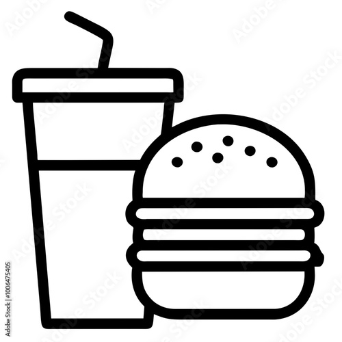 hamburger with Coke