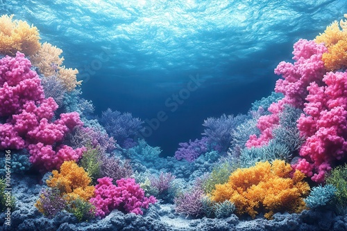 celebrating world oceans day vibrant underwater scene showcasing diverse marine life and coral reefs highlighting the beauty and importance of ocean conservation efforts