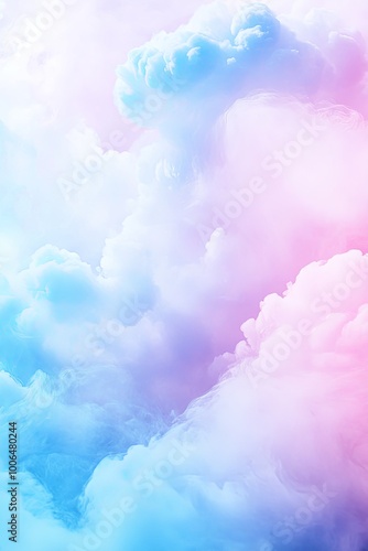 Wallpaper Mural A vibrant, colorful sky with fluffy clouds in shades of pink and blue. Torontodigital.ca