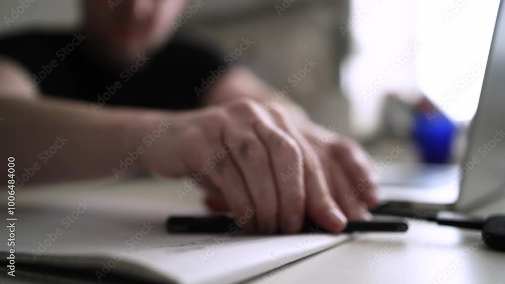 Investment Trader Working and Taking Notes Investment Trader Working and Taking Notes