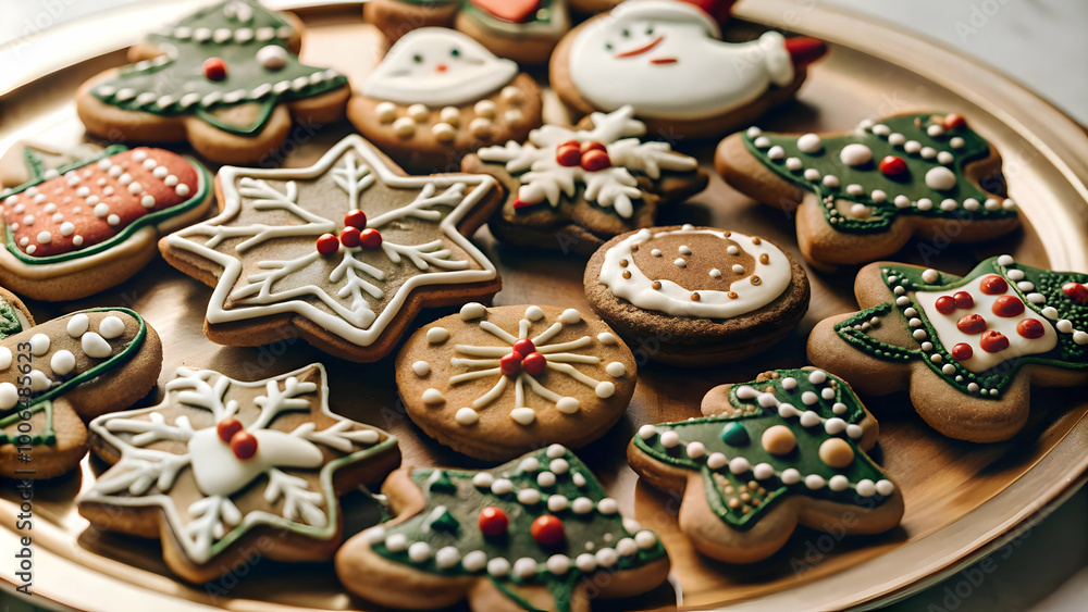 Futuristic Cookie Designs for Santa: Close-Up of Vibrant, Whimsical Holiday Treats in a Simple Flat Vector Illustration Futuristic Cookie Designs for Santa: Close-Up of Vibrant, Whimsical Holiday Treats in a Simple Flat Vector Illustration
