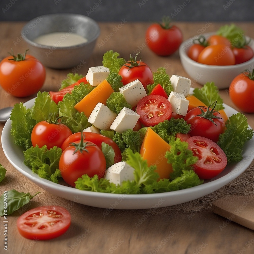 Gemischter Salat. Generative AI Technologie Gemischter Salat. Generative AI Technologie