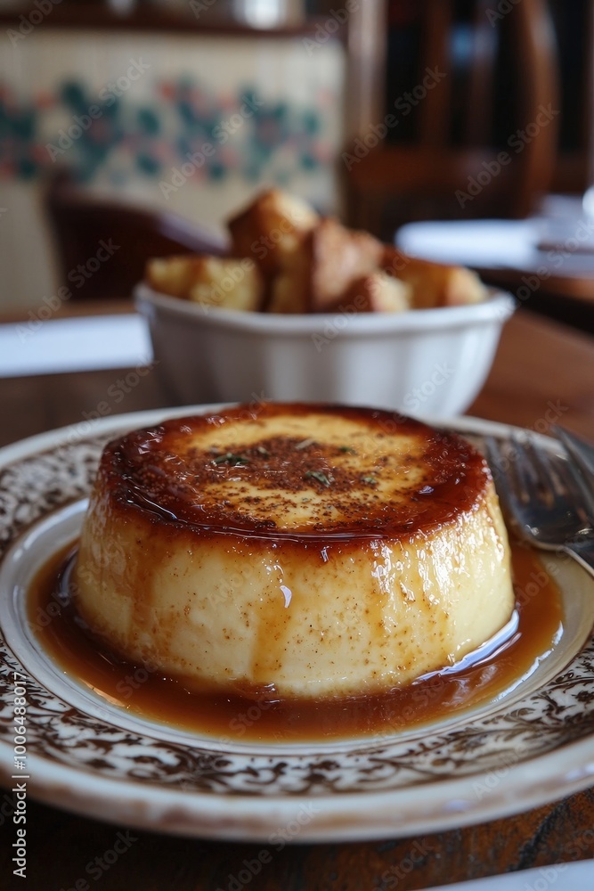 Flan: Caramel custard dessert popular across Spain. Flan: Caramel custard dessert popular across Spain.