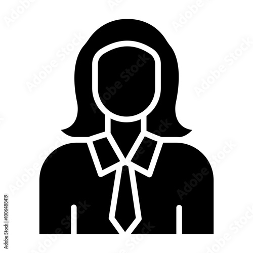 Woman Glyph Icon Design