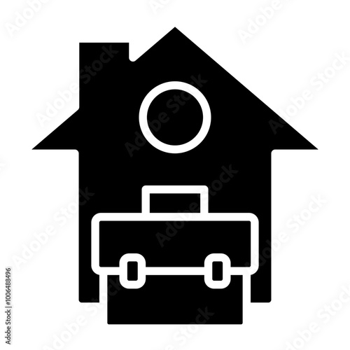 House Glyph Icon Design