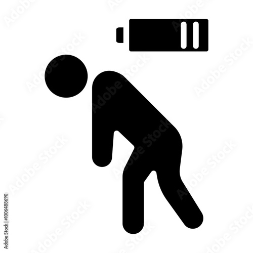 Fatigue Glyph Icon Design