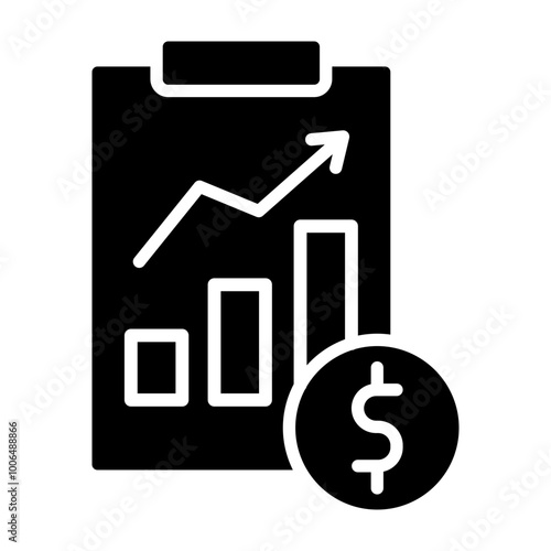 Valuation Glyph Icon Design