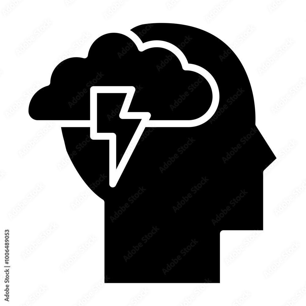 Anxiety Glyph Icon Design Anxiety Glyph Icon Design