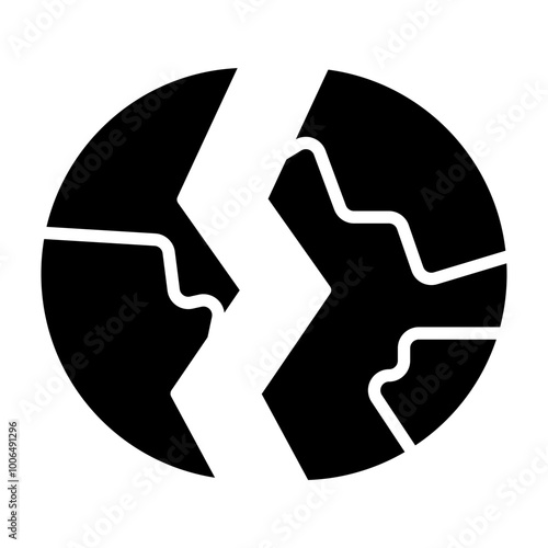 Destroyed Glyph Icon Design