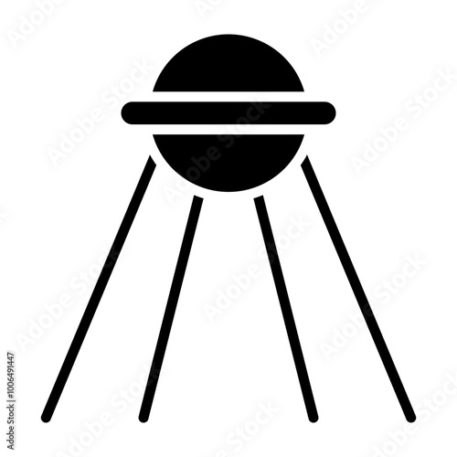 Sputnik Glyph Icon Design