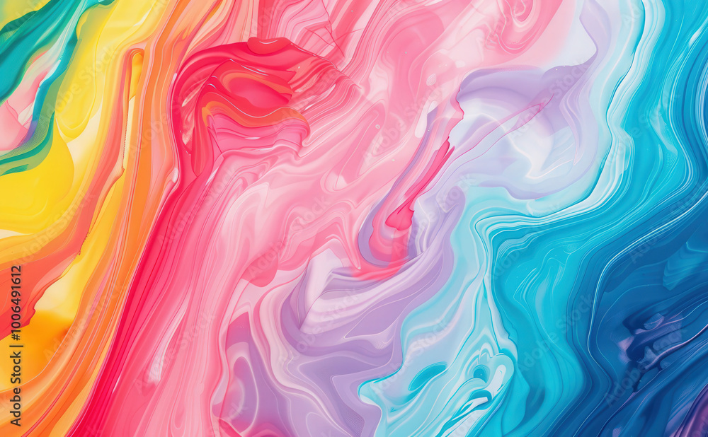 Vibrant Swirling Rainbow Ink, an energetic display of marble ink with a captivating blend of colors, creating a dynamic and lively abstract background. Vibrant Swirling Rainbow Ink, an energetic display of marble ink with a captivating blend of colors, creating a dynamic and lively abstract background.