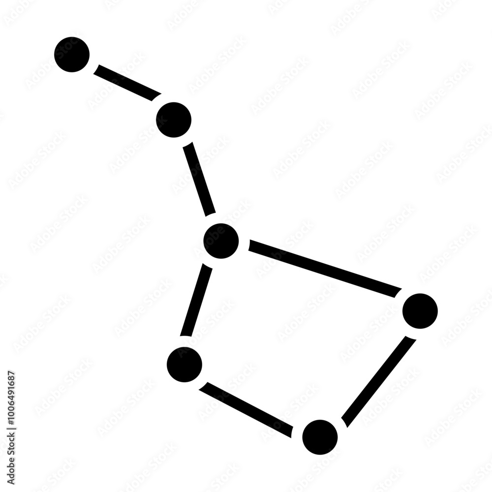 Ursa Minor Glyph Icon Design Ursa Minor Glyph Icon Design