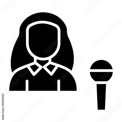Presenter Glyph Icon Design