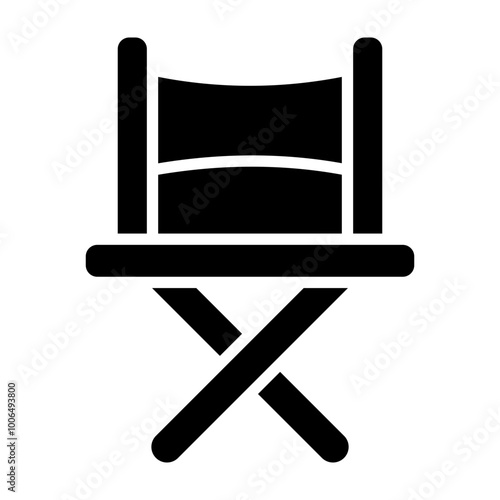 Director Chair Glyph Icon Design