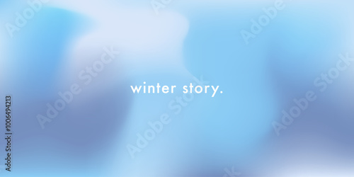 Pastel gradient winter sky background. Abstract blue sky. Cirrus clouds. Cloudy. Light blue color vector banner. Blurred fuzz gradient texture. Vector soft horizontal backdrop. Minimalist design