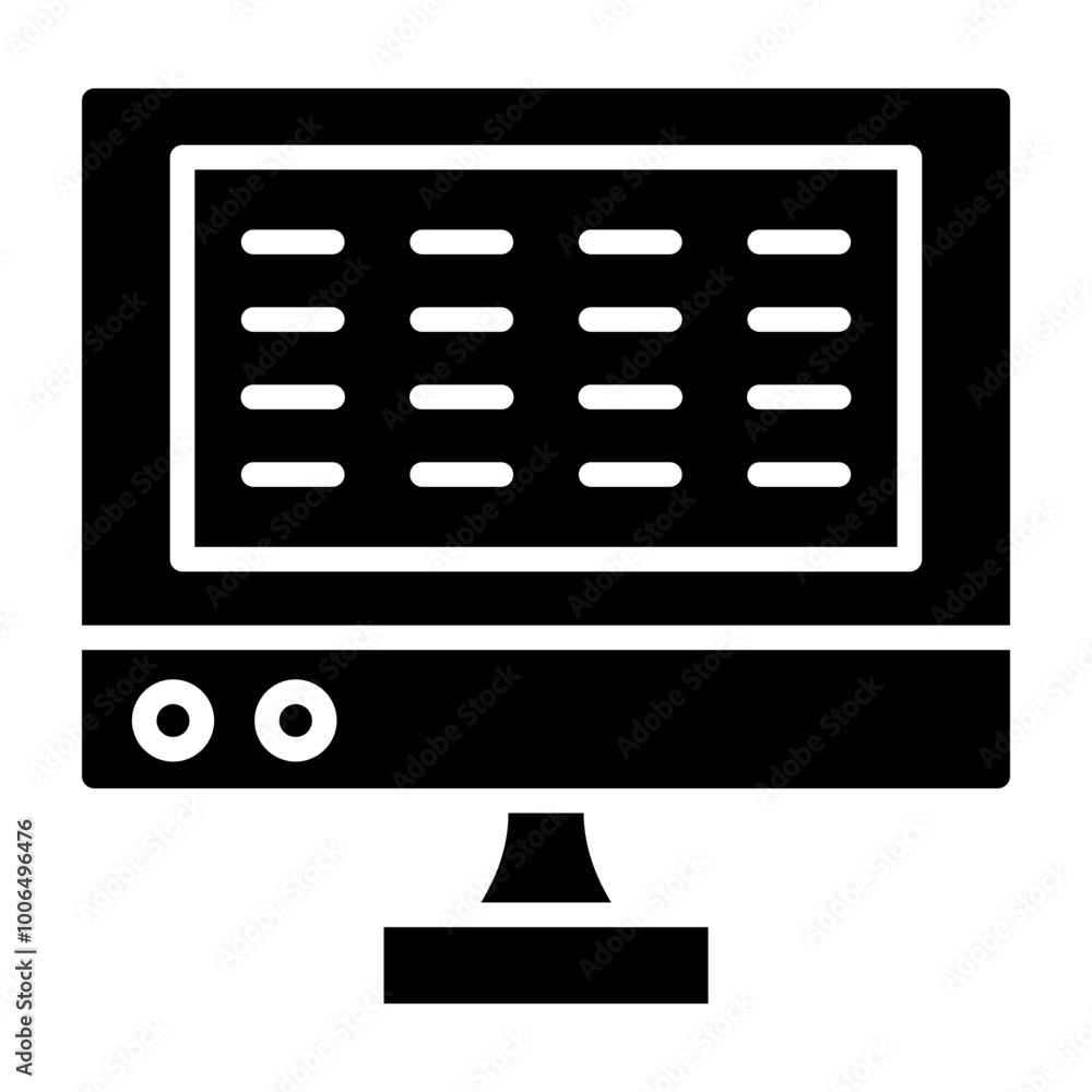 Monitor Glyph Icon Design Monitor Glyph Icon Design