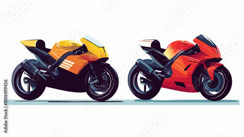 Motorcycle racing. Sport bike.	
