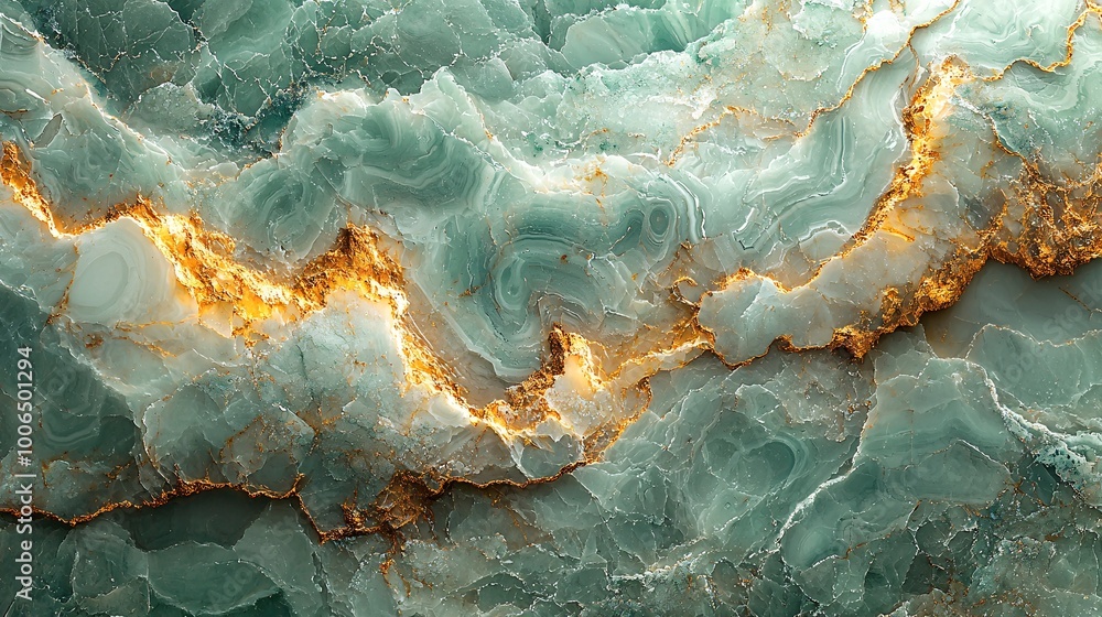 A soft pastel green marble texture with thin golden veins, offering a serene and refined vibe A soft pastel green marble texture with thin golden veins, offering a serene and refined vibe