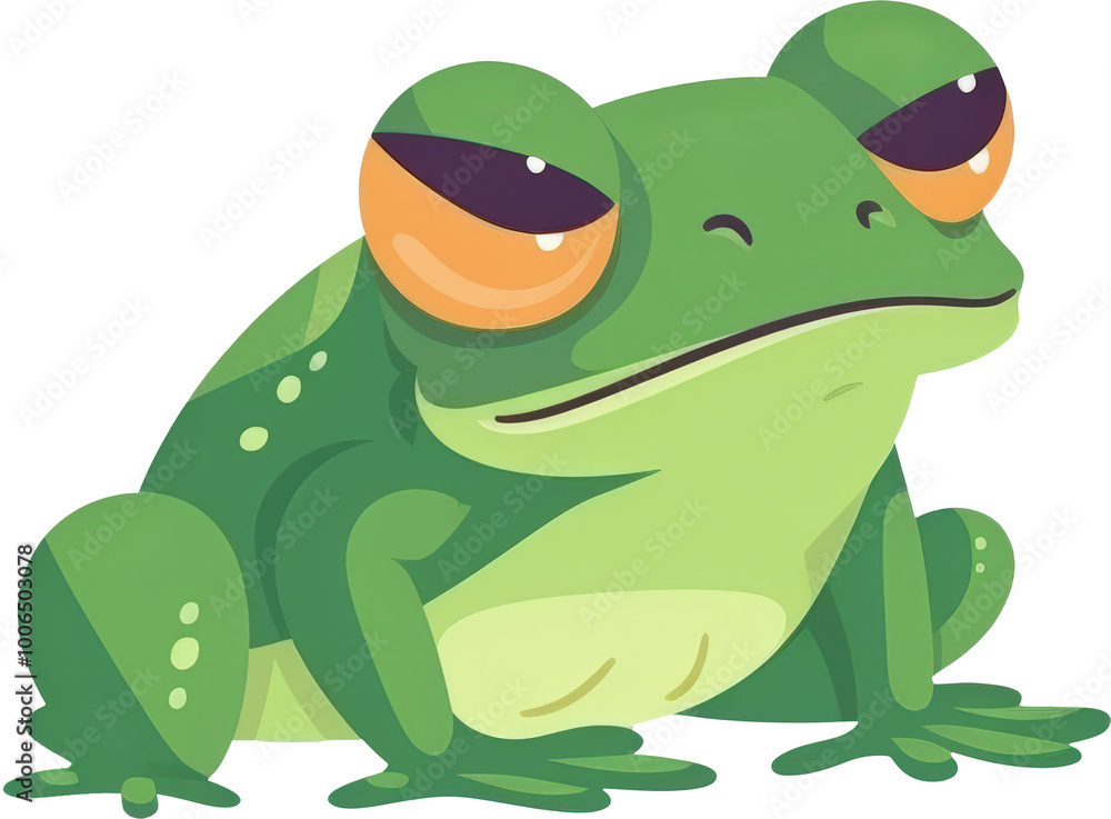 Fototapeta premium Green frog with big eyes