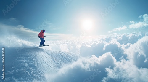 Snowboarder Performing Tricks on a Slope