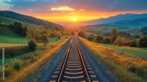 Scenic Railroad at Sunset