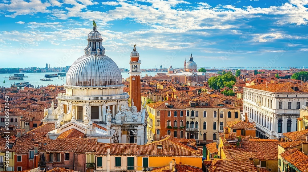 Obraz premium View of Campo San Polo in Venice, Italy. --ar 16:9 --v 6.1 Job ID: a7b74514-8257-4fa8-a921-b4ecc7e1b298