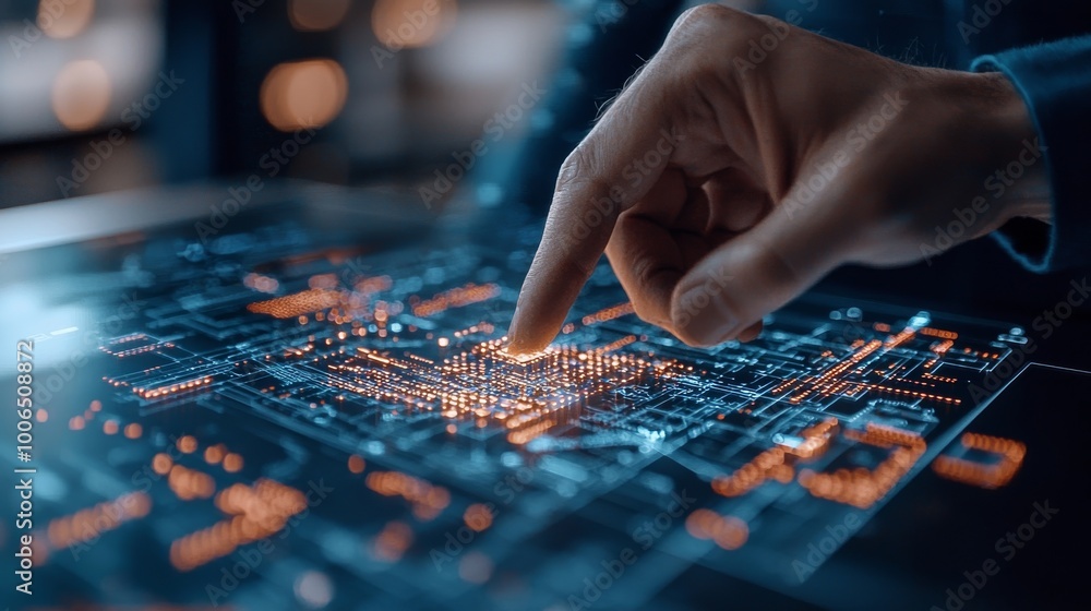 AI analyzing architectural blueprints, connecting data points, and offering solutions with advanced neural network visualization AI analyzing architectural blueprints, connecting data points, and offering solutions with advanced neural network visualization