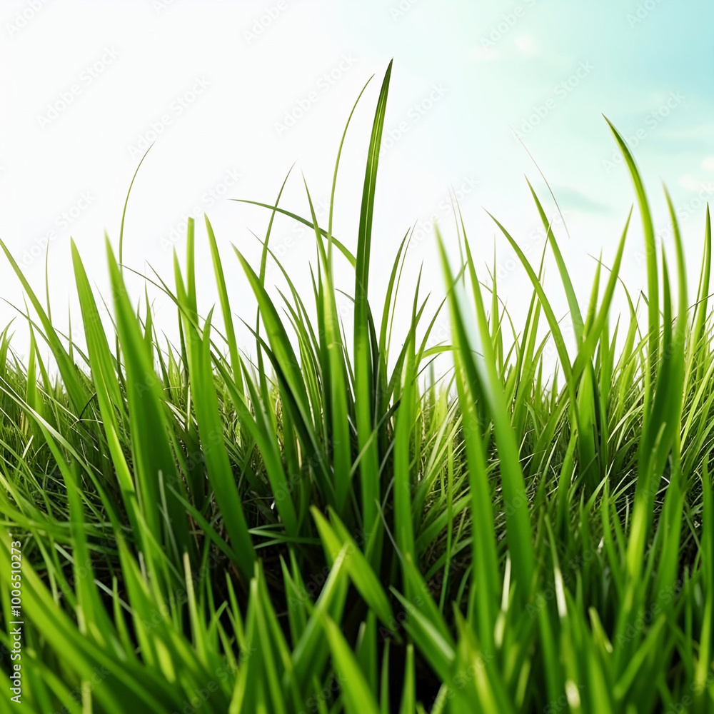 Obraz premium grass on white backgrownd