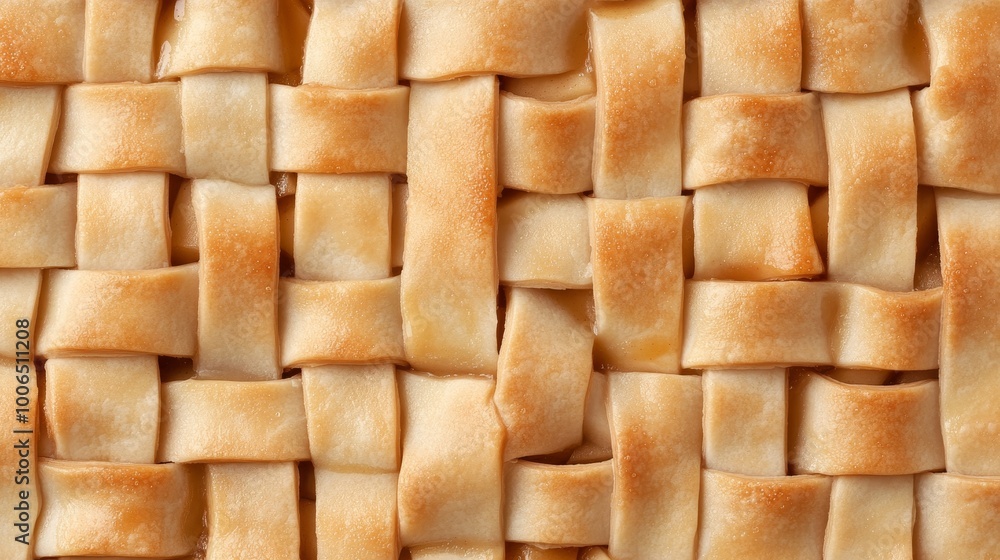 a pattern of Flaky apple pie with a lattice crust and caramel sauce a pattern of Flaky apple pie with a lattice crust and caramel sauce