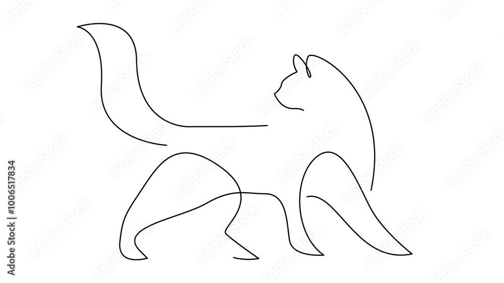 Cat single Line set logo icon design illustration Cat single Line set logo icon design illustration