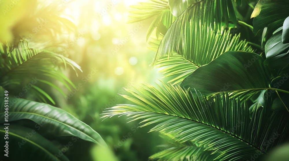 Lush Green Leaves in Soft Natural Light Lush Green Leaves in Soft Natural Light