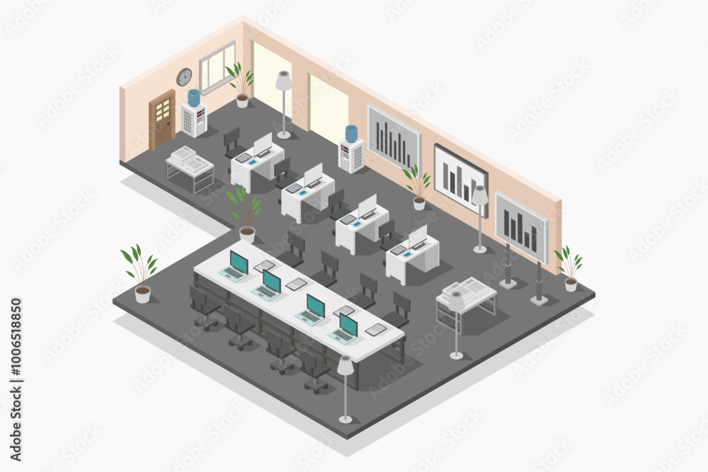 Isometric conference room Isometric conference room