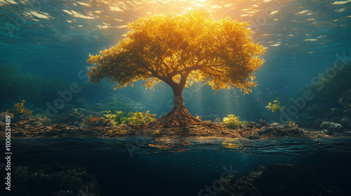 Submerged Golden Tree of Life 