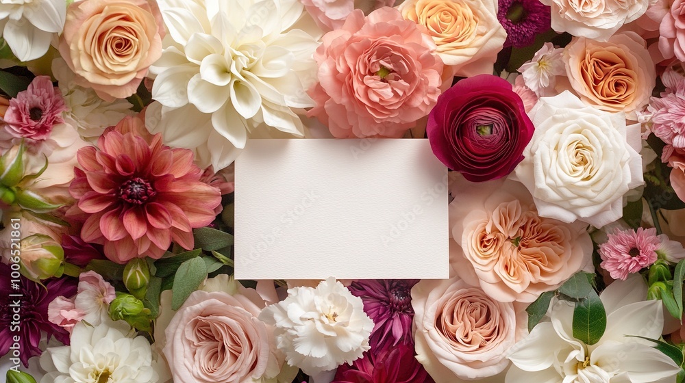 Elegant Floral Arrangement with Blank Space for Text Elegant Floral Arrangement with Blank Space for Text